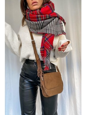 Sema Aksesuar Çift Taraflı Ekose Atkı Şal