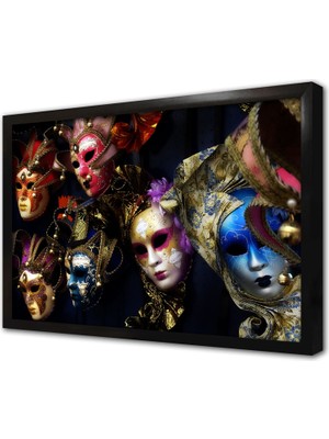 Tablosan Maske Çerçeveli Cam Tablo