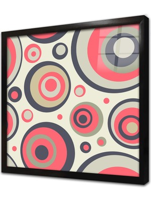 Tablosan Dekoratif Soyut Çerçeveli Cam Tablo