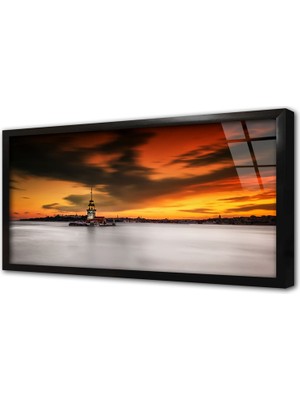 Tablosan Istanbul Kız Kulesi Çerçeveli Cam Tablo