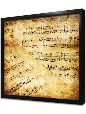 Tablosan Notalar Çerçeveli Cam Tablo