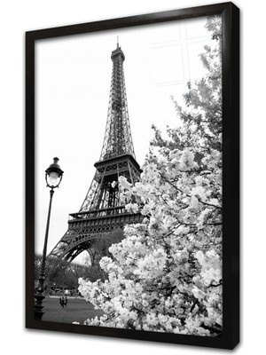 Tablosan Fransa Eyfel Kulesi Çerçeveli Cam Tablo