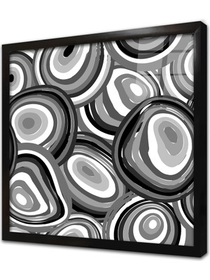 Tablosan Dekoratif Soyut Çerçeveli Cam Tablo