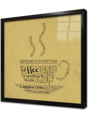 Tablosan Dekoratif Soyut Çerçeveli Cam Tablo