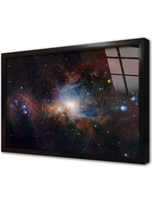 Tablosan Uzay Teleskobu Görüntüleri Çerçeveli Cam Tablo