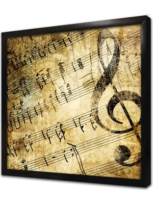 Tablosan Notalar Çerçeveli Cam Tablo