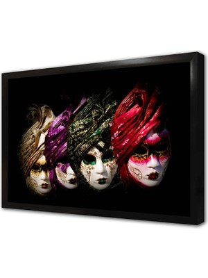 Tablosan Maske Çerçeveli Cam Tablo