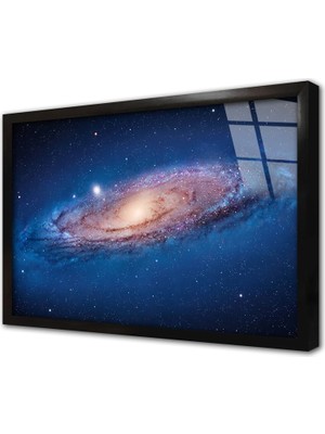 Tablosan Andromeda Galaksisi Çerçeveli Cam Tablo