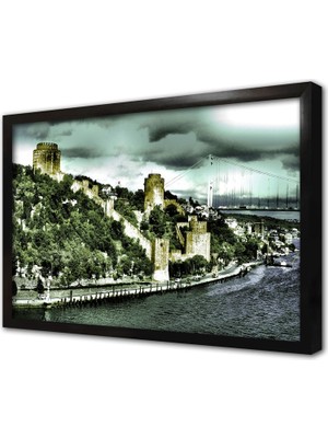 Tablosan Boğaziçi Köprüsü Çerçeveli Cam Tablo