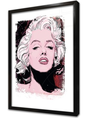 Tablosan Soyut Marliyn Monroe Çerçeveli Cam Tablo