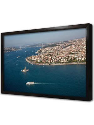 Tablosan Istanbul Kız Kulesi Çerçeveli Cam Tablo