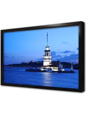 Tablosan Kız Kulesi Çerçeveli Cam Tablo