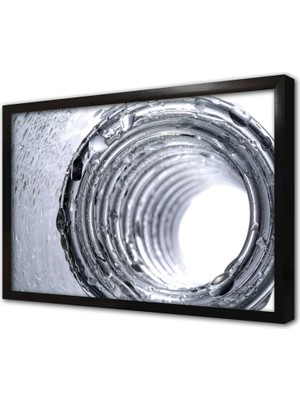 Tablosan Makro Çekim Su Çerçeveli Cam Tablo