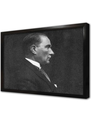 Tablosan Atatürkün Profili Çerçeveli Cam Tablo