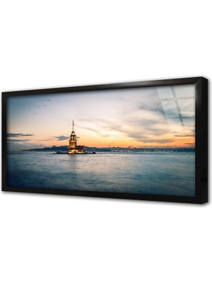 Tablosan Istanbul Kız Kulesi Çerçeveli Cam Tablo