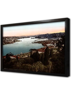 Tablosan Eski Istanbul Çerçeveli Cam Tablo