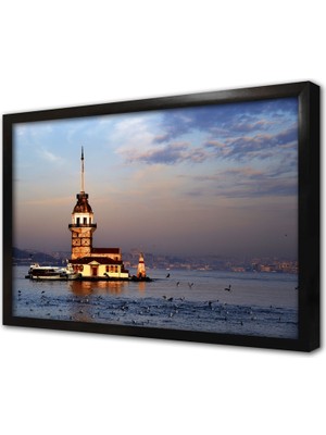 Tablosan Kız Kulesi Çerçeveli Cam Tablo