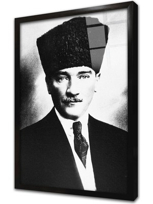 Tablosan Mustafa Kemal Atatürk Çerçeveli Cam Tablo