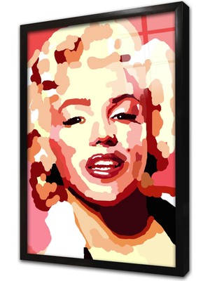 Tablosan Marilyn Monroe Çerçeveli Cam Tablo
