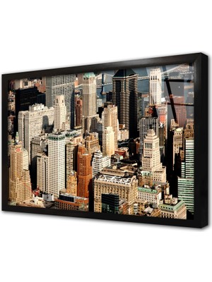 Tablosan New York Şehir Çerçeveli Cam Tablo