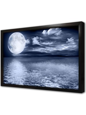 Tablosan Dolunay Çerçeveli Cam Tablo