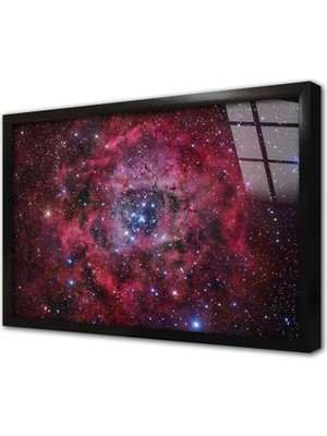 Tablosan Uzay Teleskobu Görüntüleri Çerçeveli Cam Tablo