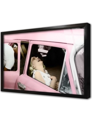 Tablosan Marliyn Monroe Muazzam Gülüşü Çerçeveli Cam Tablo