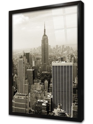 Tablosan New York Şehir Çerçeveli Cam Tablo