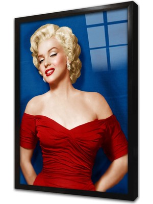 Tablosan Marilyn Monroe Çerçeveli Cam Tablo