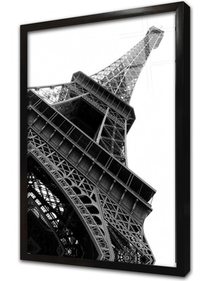 Tablosan Fransa Eyfel Kulesi Çerçeveli Cam Tablo