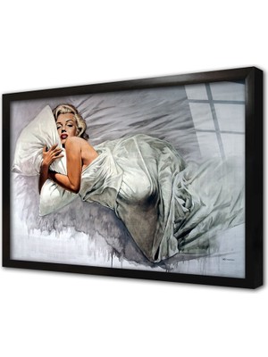 Tablosan Renkli Marilyn Monroe Çerçeveli Cam Tablo