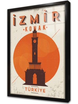 Tablosan Izmir Çerçeveli Cam Tablo