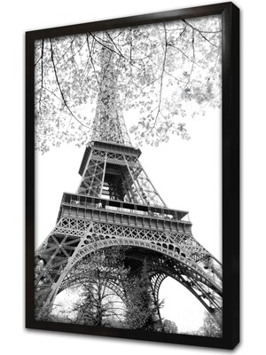 Tablosan Fransa Eyfel Kulesi Çerçeveli Cam Tablo