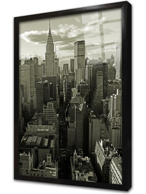 Tablosan New York Şehir Çerçeveli Cam Tablo