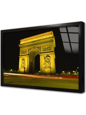 Tablosan Paris Şanzelize Çerçeveli Cam Tablo