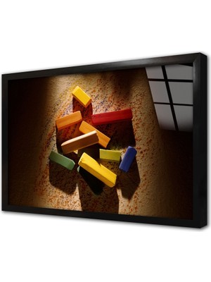 Tablosan Boya Kalem Çerçeveli Cam Tablo