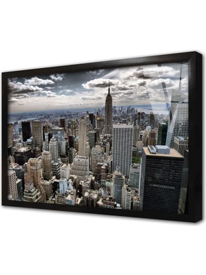Tablosan New York Şehir Çerçeveli Cam Tablo