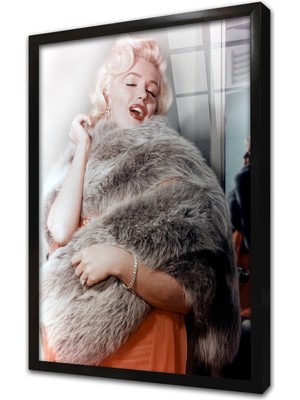 Tablosan Renkli Marilyn Monroe Çerçeveli Cam Tablo