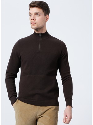 Dockers A1106-0004 Bisiklet Yaka Standart Kalıp Düz Bej Erkek Sweatshirt