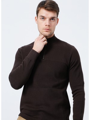 Dockers A1106-0004 Bisiklet Yaka Standart Kalıp Düz Bej Erkek Sweatshirt