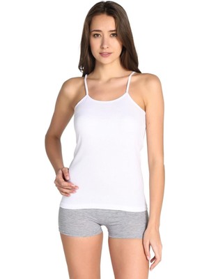 Tutku Kadın Pamuklu Ip Askılı Atlet 0135 -Beyaz