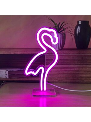 Honey Concept Flamingo Neon LED Dekoratif Masa ve Gece Lambası