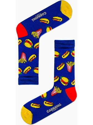 Carnaval Socks 7'li Carnaval Desenli Renkli Çorap Set
