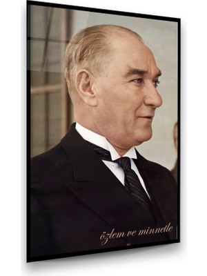 Glass Art Atatürk Dikey Cam Tablo