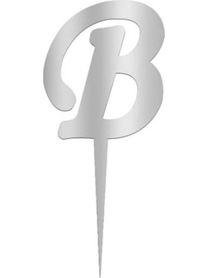 Pastaland Aynalı Gümüş Pleksi B Harfi