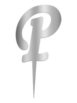 Pastaland Aynalı Gümüş Pleksi P Harfi