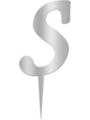 Pastaland Aynalı Gümüş Pleksi S Harfi