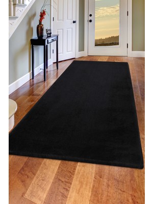 Dijidekor Dijidekor Siyah  Post Dokuma Halı Peluş Yumuşacık Kaymaz Antibakteriyel 120X180