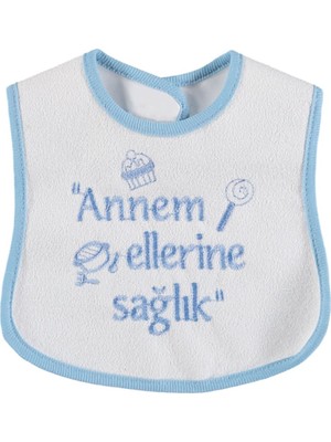 by BebekOdam Annem Ellerine Sağlık Yazılı Mavi Önlük