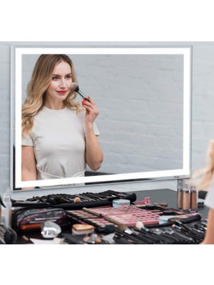 Global Led Mirror 50 x 70 cm Ledli Ayna Dresuar Hol Koridor Duvar Salon Banyo Wc Ofis Çocuk Yatak Odası Boy